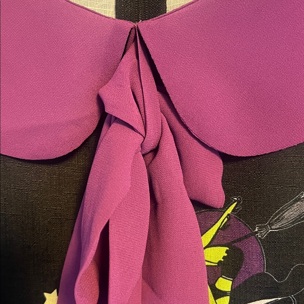 Purple and Black flying witch Print Dress - Picture 3 of 5